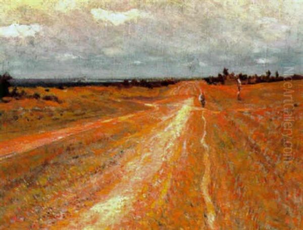 Feldweg Mit Figurlicher Staffage Oil Painting by Isaak Ilyich Levitan