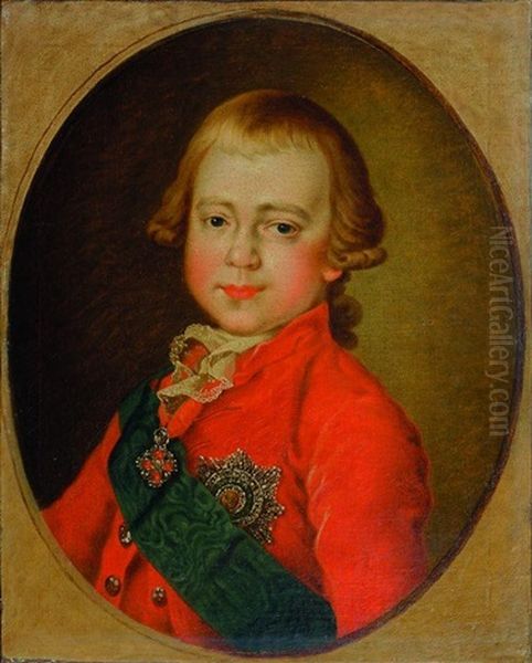 Le Grand-duc Constantin Pavlovitch Oil Painting by Dimitri Gregoriovitc Levitsky