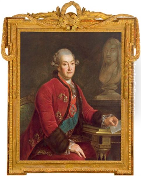 Portrat Des Fursten Alexander Galitzin Oil Painting by Dimitri Gregoriovitc Levitsky