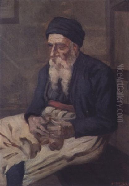 Le Rabbin Oil Painting by Alphonse Levy