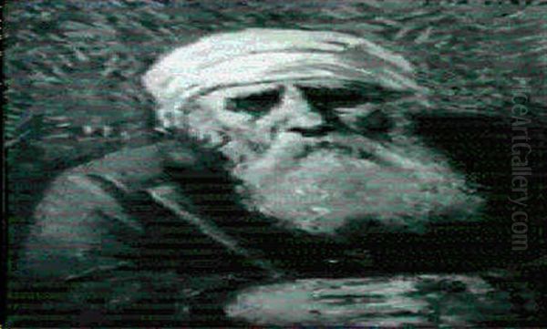 Vieux Juif Algerien Oil Painting by Alphonse Levy