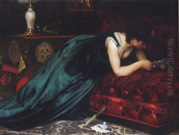 The Love Letter Oil Painting by Emile Levy