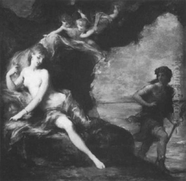 Ariane A Naxos Oil Painting by Henri Leopold Levy
