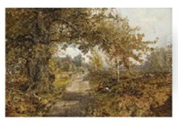 Countryside Oil Painting by Charles James Lewis