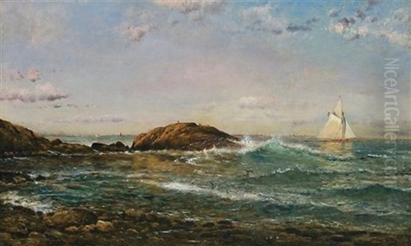 Sailing Off Indian Rock, Narragansett Bay Oil Painting by Edmund Darch Lewis