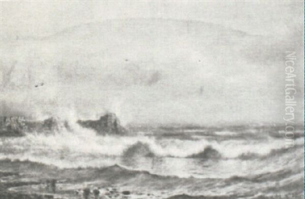 Narragansett Pier Oil Painting by Edmund Darch Lewis