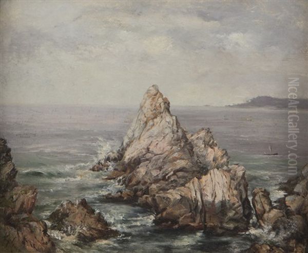 Pinnacle Point, Point Lobos Oil Painting by Mary Amanda Lewis