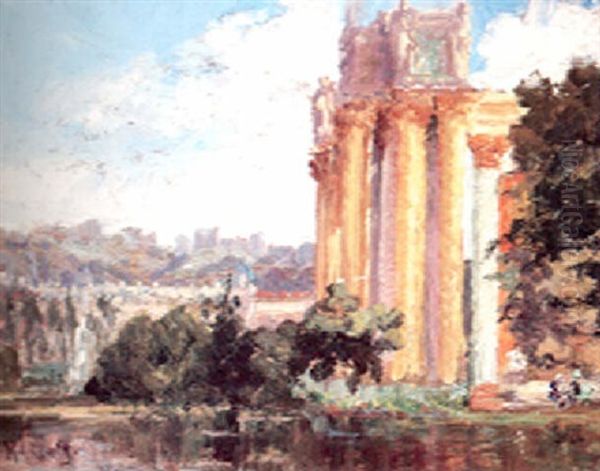Palace Of Fine Arts Oil Painting by Mary Amanda Lewis