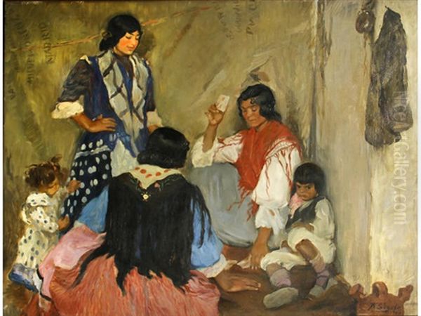 Las Madrilenas Oil Painting by Kurt Leyde