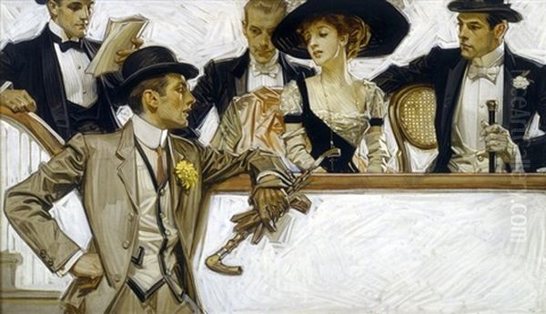 Madchenbildnis Mit Hund Oil Painting by Joseph Christian Leyendecker