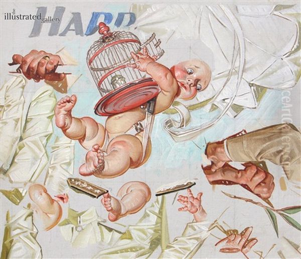 Madchenbildnis Mit Hund Oil Painting by Joseph Christian Leyendecker