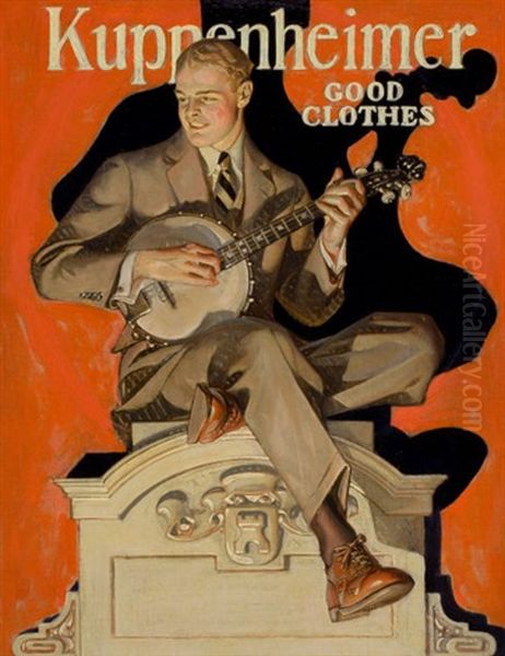 Kuppenheimer Good Clothes (banjo Player), House Of Kuppenheimer Advertisement Oil Painting by Joseph Christian Leyendecker