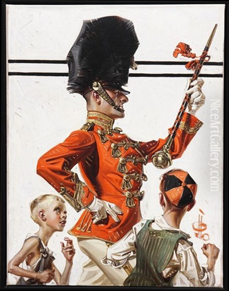 Drum Major Oil Painting by Joseph Christian Leyendecker