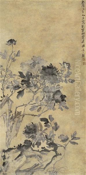 Peony Oil Painting by  Li Shan