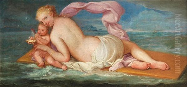 Galatea With A Putto Oil Painting by Pietro Liberi