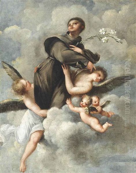 The Ecstasy Of Saint Anthony Of Padua Oil Painting by Pietro Liberi