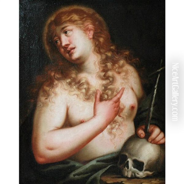 Penitent Magdalene Oil Painting by Pietro Liberi