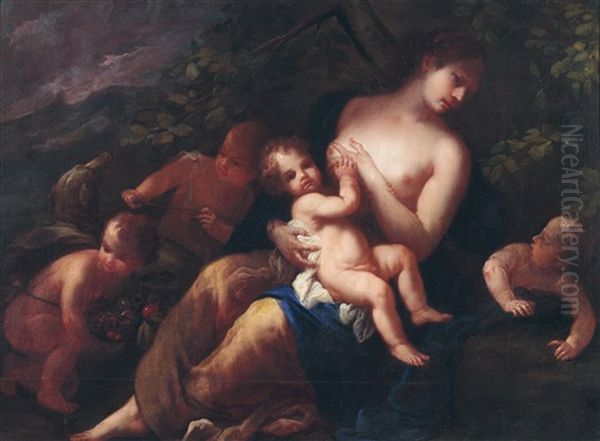 Allegorie Der Caritas Oil Painting by Pietro Liberi