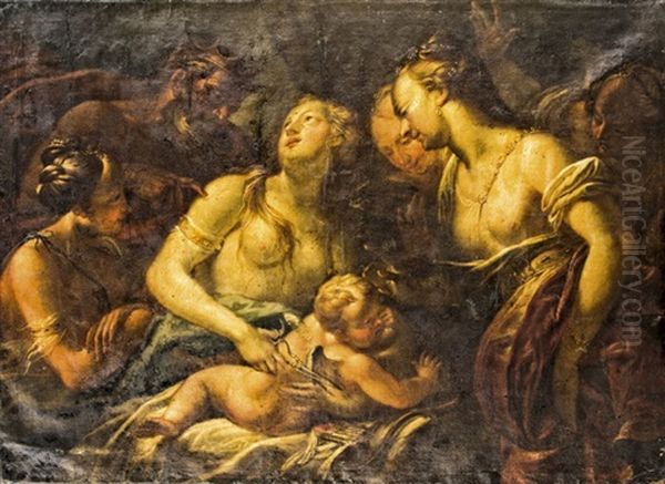 Venusz Megbunteti Amort Oil Painting by Pietro Liberi