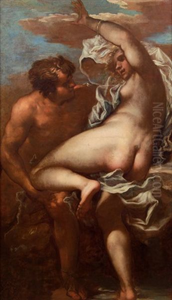 Venus Und Adonis Oil Painting by Pietro Liberi