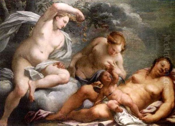 La Naissance De L'amour Oil Painting by Pietro Liberi