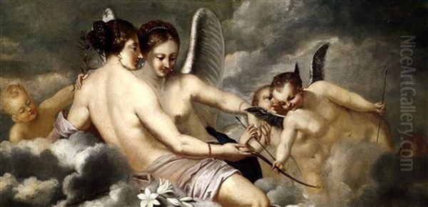 Allegoria Dell'amore Puro Oil Painting by Pietro Liberi