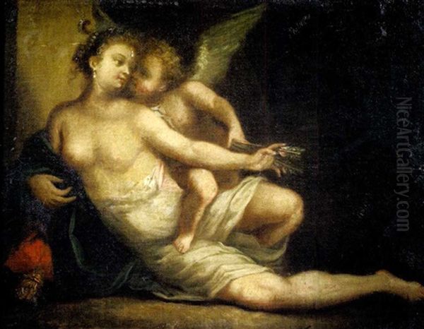 Venus Und Amor Oil Painting by Pietro Liberi