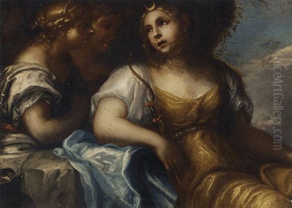 Diana And Her Nymphs Oil Painting by Pietro Liberi