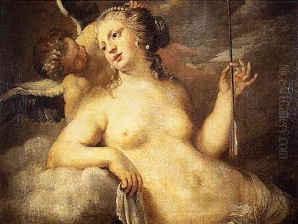 Venus And Cupid Oil Painting by Pietro Liberi