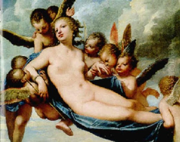 Venus Portee Par Les Amours Oil Painting by Pietro Liberi
