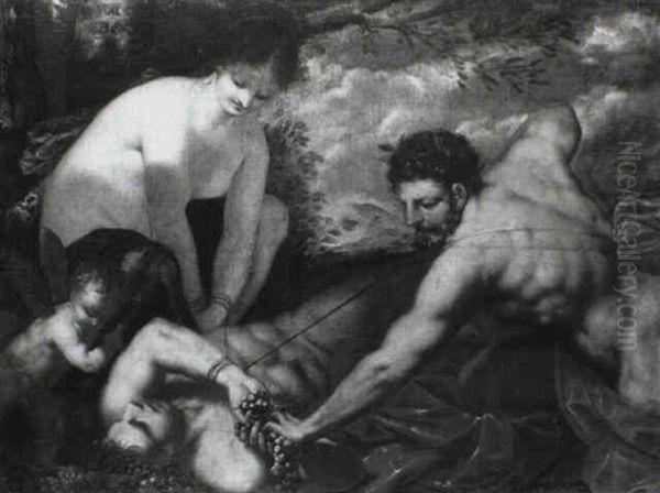 Bacco E Venere Oil Painting by Pietro Liberi