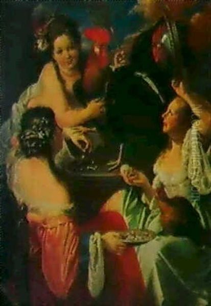 Allegorie Der Mannlichen Eitelkeit. Oil Painting by Pietro Liberi