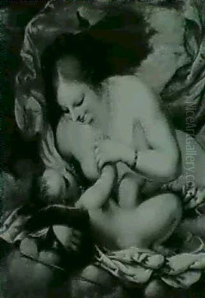 Venus And Cupid. Oil Painting by Pietro Liberi