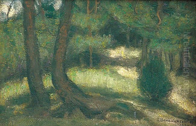 W Lesie Oil Painting by Ludomir Benedyktowicz