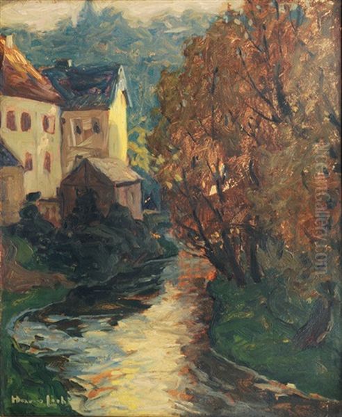 By The Mill Oil Painting by Hans Licht
