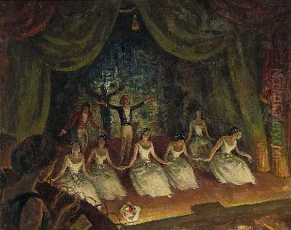 Schlussapplaus Im Nationaltheater Oil Painting by Hans Reinhold Lichtenberger