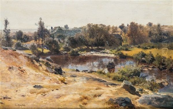 Sommerliche Seelandschaft Oil Painting by Eduard Peithner Von Lichtenfels