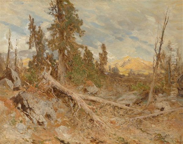 Wildbruch Auf Der Alpe Oil Painting by Eduard Peithner Von Lichtenfels