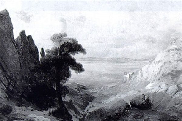 Landschaftsmotiv Oil Painting by Eduard Peithner Von Lichtenfels