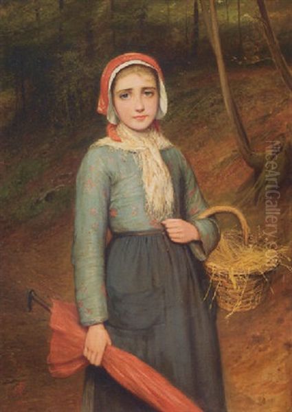 Off To Market Oil Painting by Charles Sillem Lidderdale