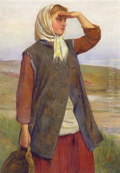 The Fisher Girl Oil Painting by Charles Sillem Lidderdale