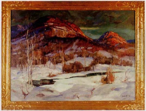 Northern Hills Oil Painting by Jonas Lie