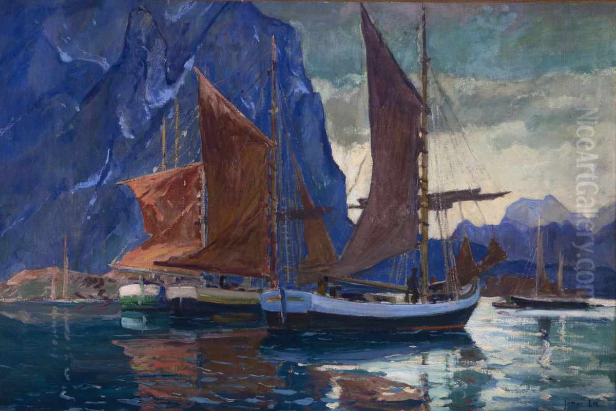 In Northern Seas Oil Painting by Jonas Lie