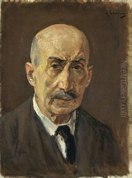 Selbstbildnis Im Anzug, Buste En Face Oil Painting by Max Liebermann