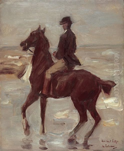 Reiter Am Strand Nach Links Oil Painting by Max Liebermann