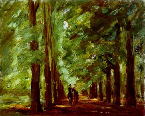 Reiter In Der Allee Bei Sakrow Oil Painting by Max Liebermann