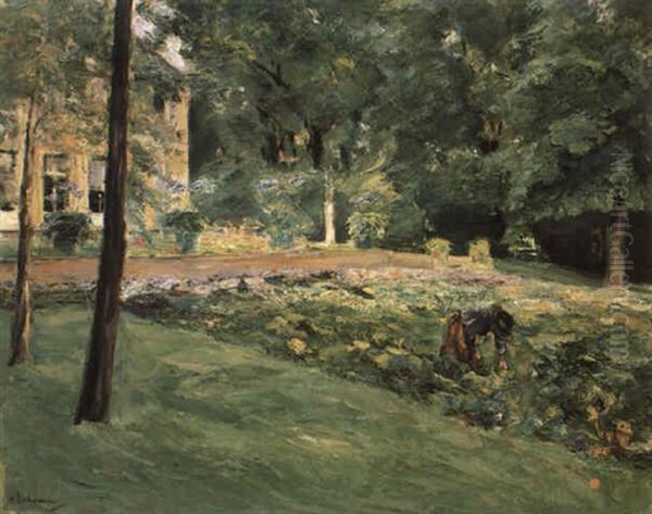 Kohlfeld Im Wannseegarten Oil Painting by Max Liebermann