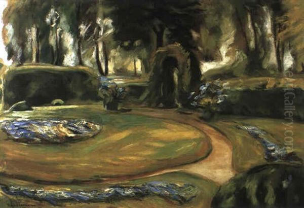 Rondell Im Heckengarten Oil Painting by Max Liebermann