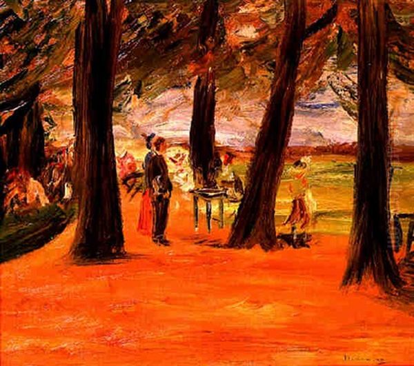 Figures In A Park Oil Painting by Max Liebermann