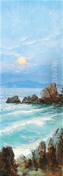 Motiv Na Severini Pobrerin Oerte U Abbazu Oil Painting by Liebscher, Adolf